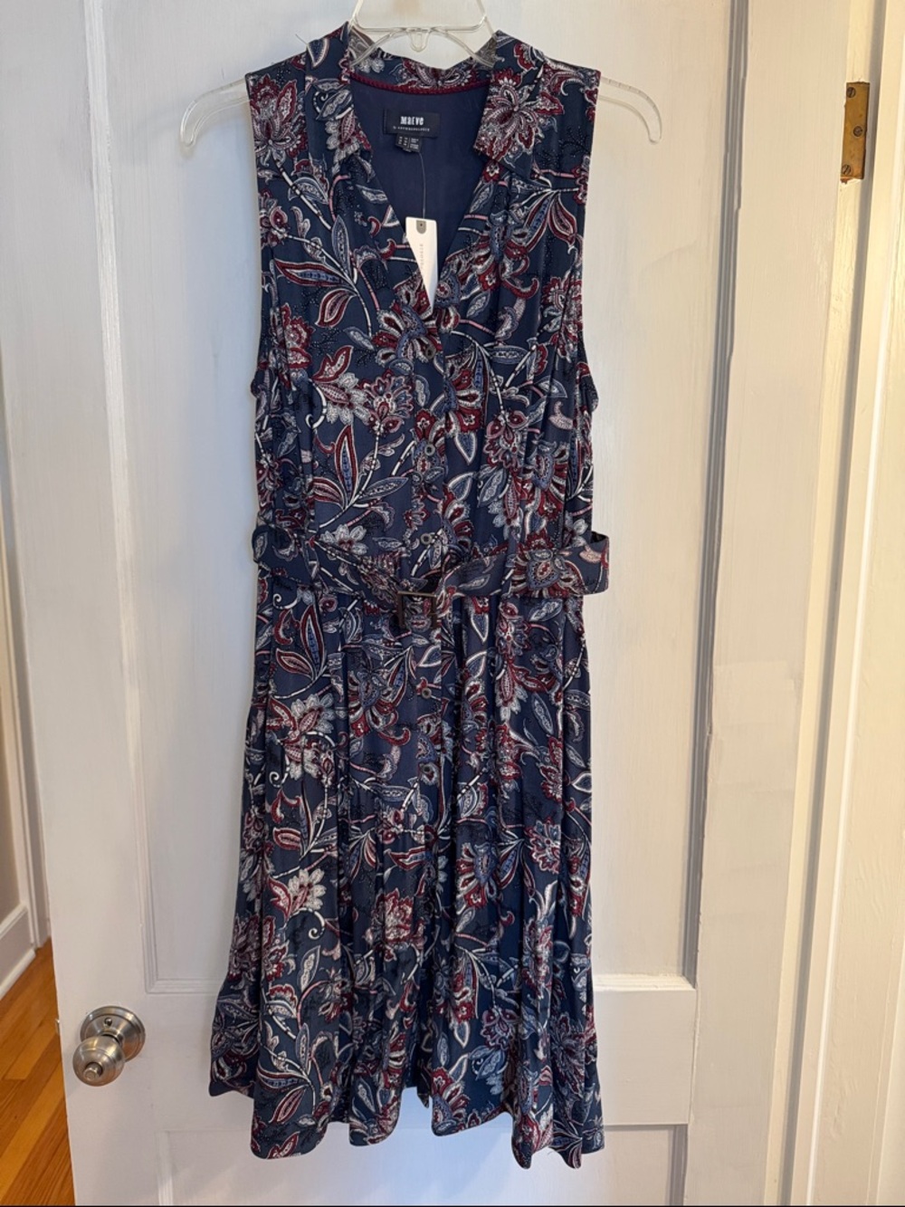 Anthropologie, Maeve, Callia Paisley, sleeveless mid dress size 10